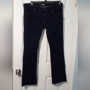 Express Women's Boot Cut Jeans - Dark Blue